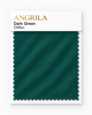 Dark Green Chiffon fabric swatch - Angrila