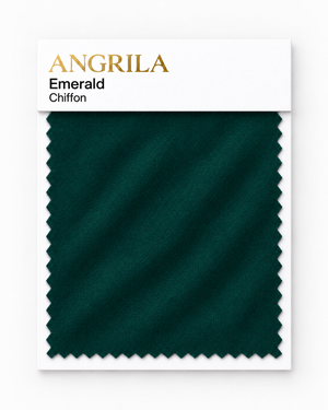 Emerald Chiffon fabric swatch - Angrila