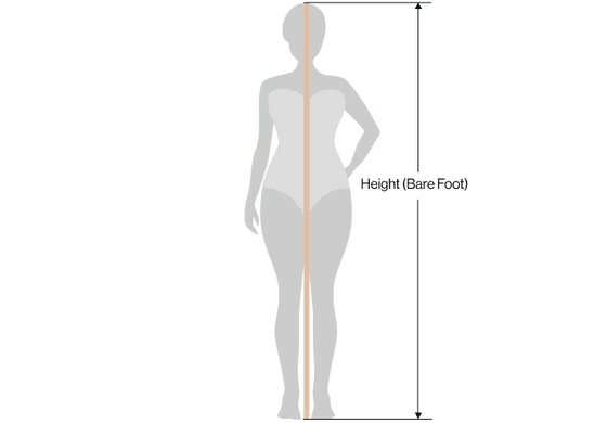 Height (Bare Foot): measurement guide