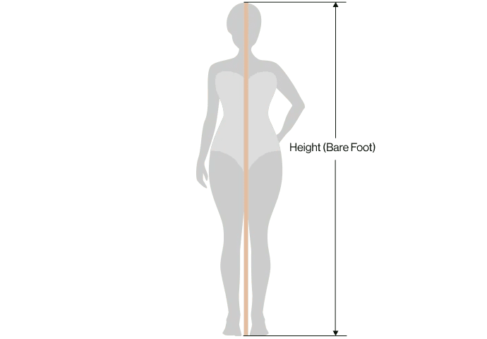 Height (Bare Foot): measurement guide