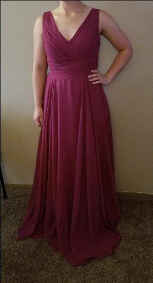 Bow-Back Ruched Chiffon A-Line Bridesmaid Dress