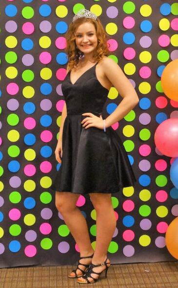 Pleated Taffeta A-Line Homecoming Dress with Pockets