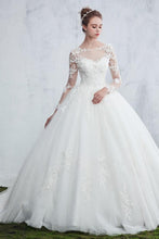 Lace Ball Gown Wedding Dress with Sleeves
