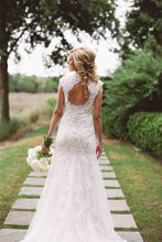 Mermaid Open Back Lace & Tulle Bridal Gowns