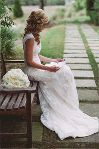 Mermaid Open Back Lace & Tulle Bridal Gowns