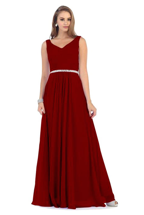 Long Simple Formal Bridesmaids Prom Dress