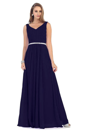 Long Simple Formal Bridesmaids Prom Dress