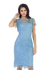 Short Lace Mother Of The Bride Dress