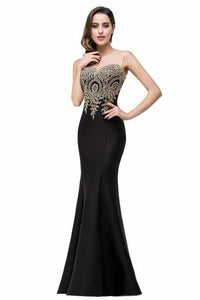 Trumpet/Mermaid Sleeveless Lace Applique Evening Dresses