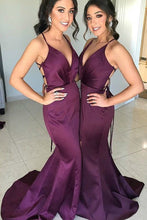 Modern Mermaid Deep V-Neck Bridesmaid Dresses