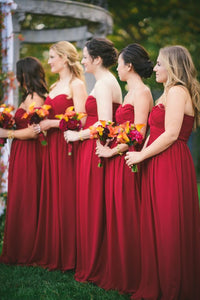 Sweetheart Red Bridesmaid Dress