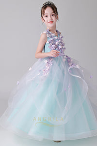 Floor-Length Flower Girl Dresses with Beads