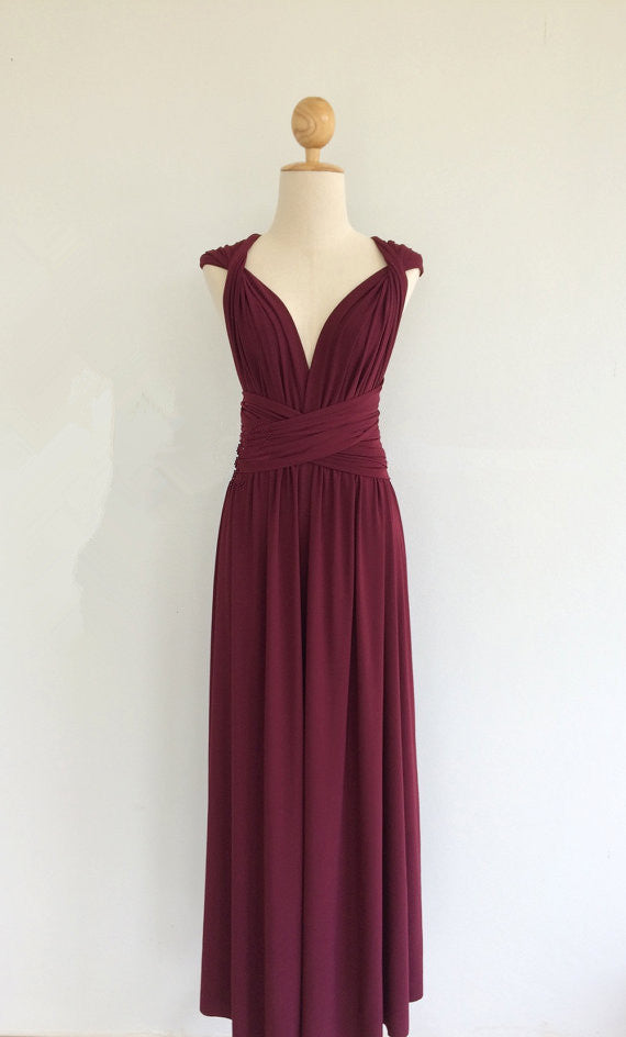 Convertible Stretch Jersey A-Line Bridesmaid Dress