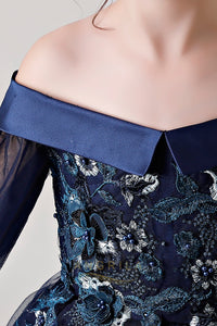 Chic Dark Navy Strapless Flower Girl Dresses