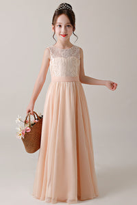 A-line/Princess Chiffon & Lace Flower Girl Dresses