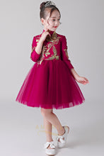 High Neck Flower Girl Dresses with Embroidery