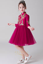 High Neck Flower Girl Dresses with Embroidery