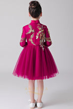 High Neck Flower Girl Dresses with Embroidery