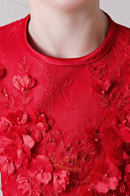 Red Flower Girl Dresses with Sleeves