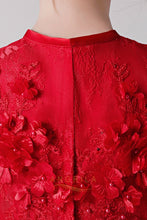 Red Flower Girl Dresses with Sleeves