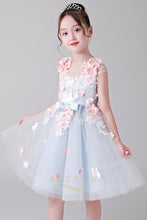 A-Line Cap Sleeves Tulle Flower Girl Dresses