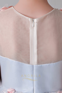 A-Line Cap Sleeves Tulle Flower Girl Dresses