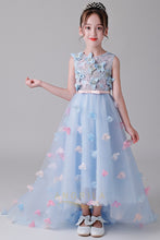 Cute High-Low Jewel Neckline Flower Girl Dresses