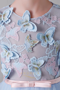 Cute High-Low Jewel Neckline Flower Girl Dresses