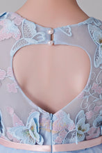 Cute High-Low Jewel Neckline Flower Girl Dresses