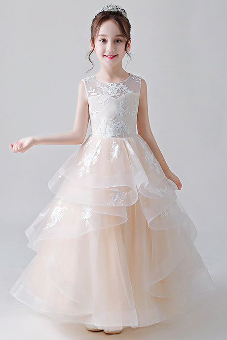 Ball Gown Flower Girl Dresses with Layers