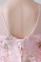 Princess Sleeveless Flower Girl Dresses with Handmade Flowers
