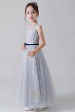 Elegant Long Flower Girl Dresses with Belt