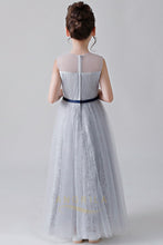 Elegant Long Flower Girl Dresses with Belt