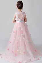 Cute High-Low Jewel Neckline Flower Girl Dresses