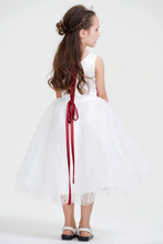 Colored A-line/Princess Scoop Neck Sleeveless Flower Girl Dresses