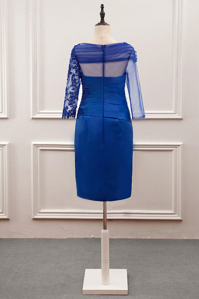 Sheath/Column Tulle & Satin Asymmetrical Neckline Mother of The Bride Dresses Secondary image