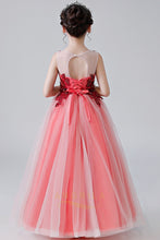 Long Applique Flower Girl Dresses