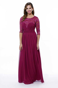 Mother of the Bride Dress with 3/4 Sleeves