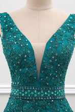 Sexy Mermaid Deep V-Neck Beading Evening Dresses