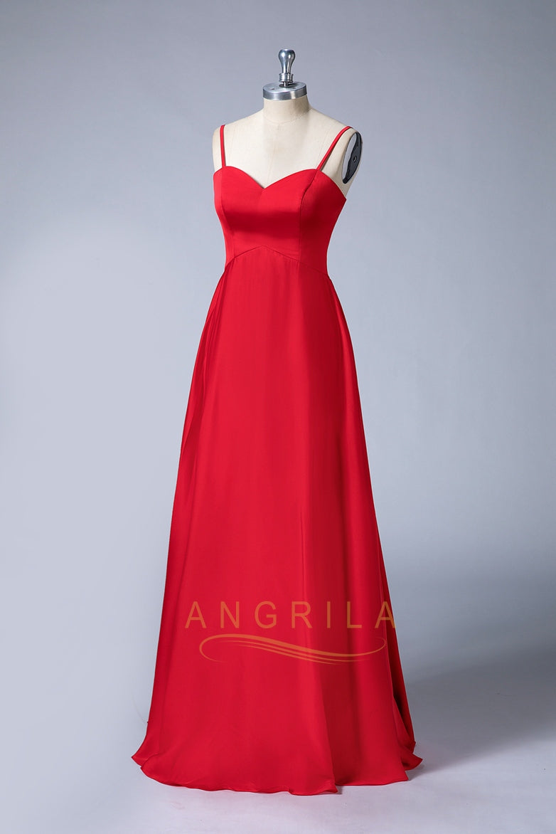 Lace-Up Sweetheart Stretch Satin A-Line Bridesmaid Dress