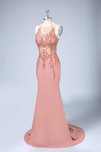 Illusion Sleeveless Mermaid Prom Dresses