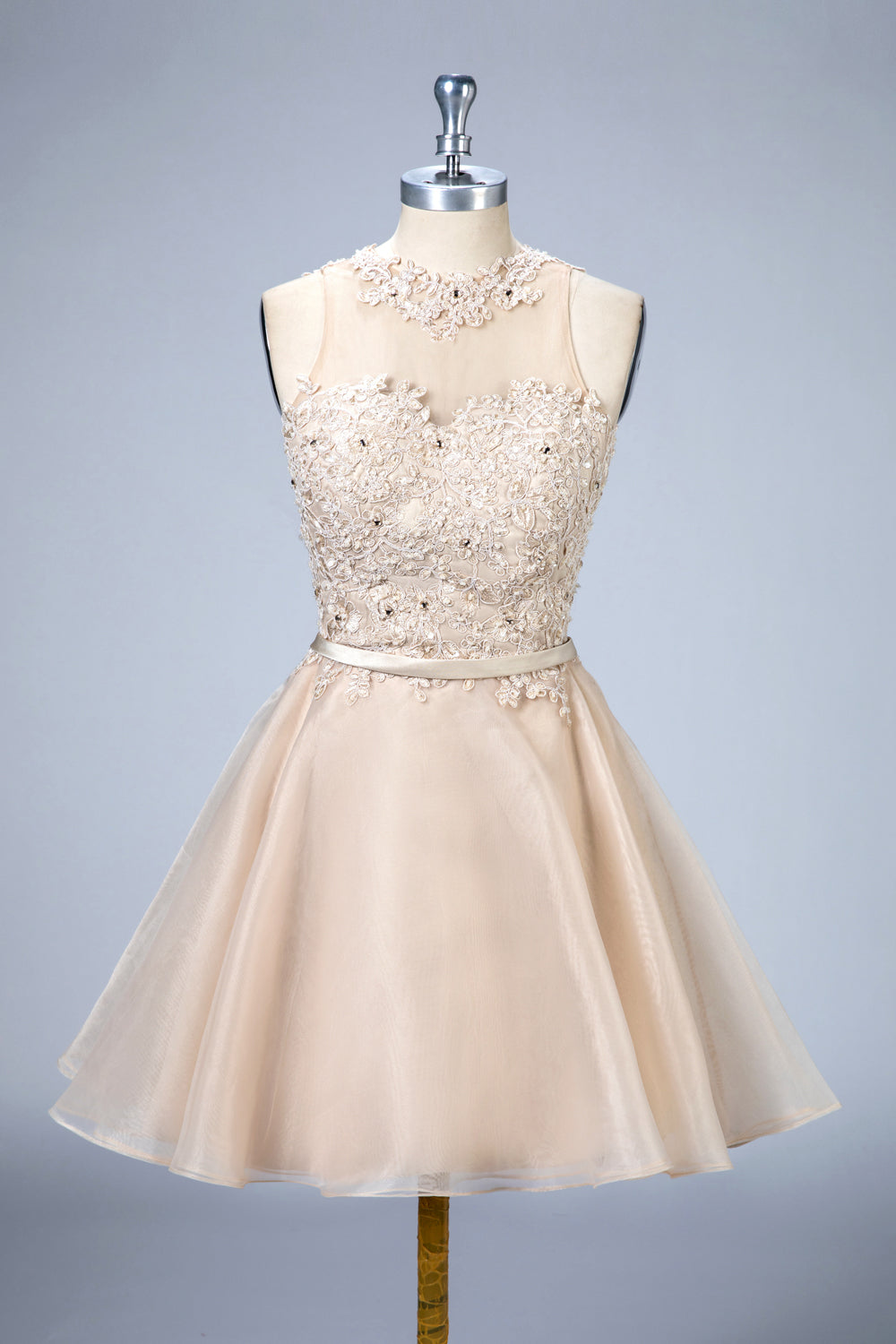 Short Sleeveless Applique Homecoming Dresses Main image