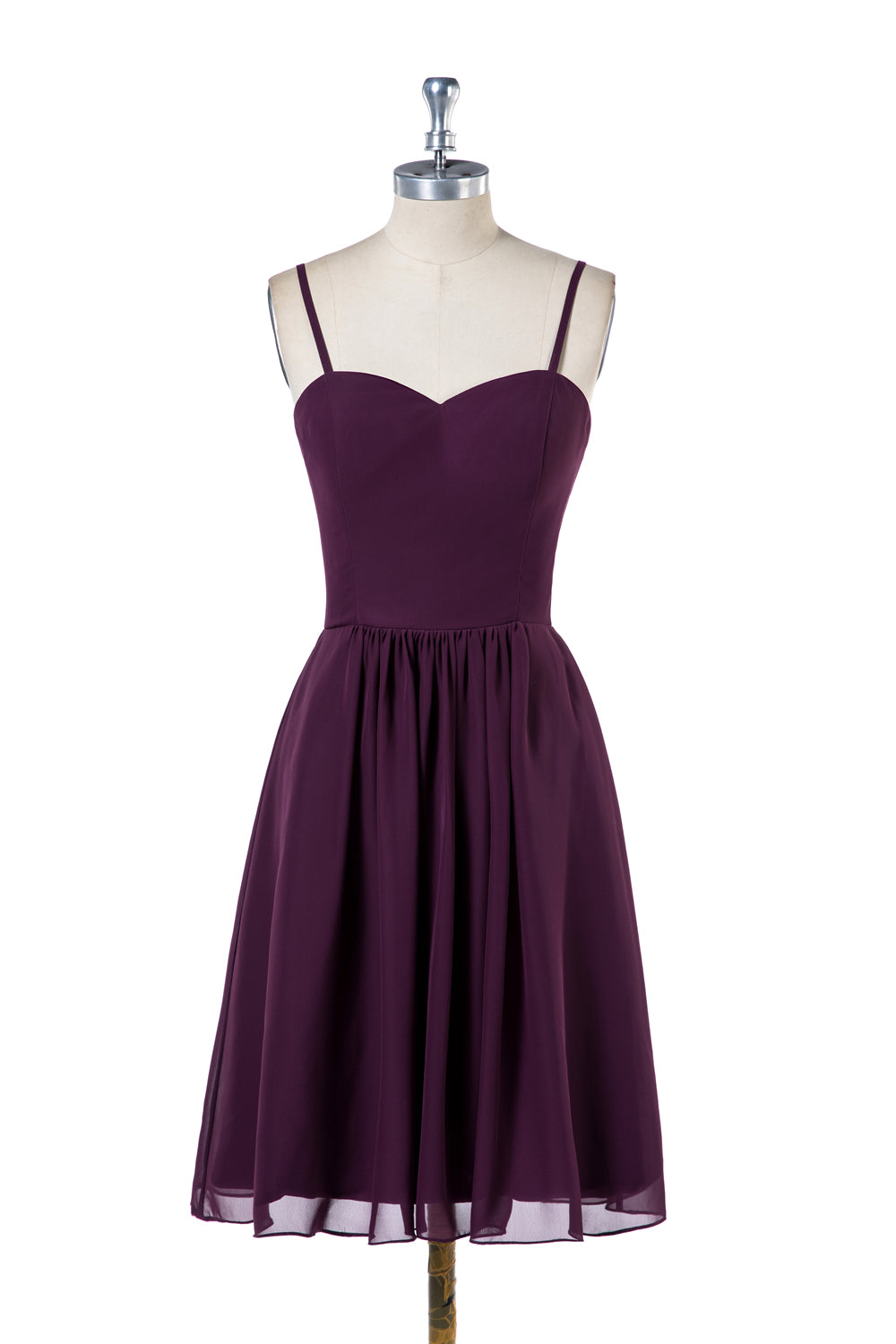 Short Strappy Sweetheart Chiffon A-Line Cocktail Dress