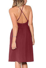 V-Neck Spaghetti Straps Wedding Guest Dress with Pocket