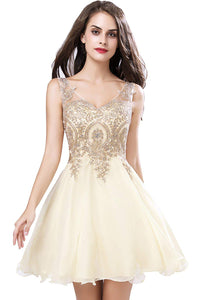 Short Homecoming Prom Dresses with Beaded