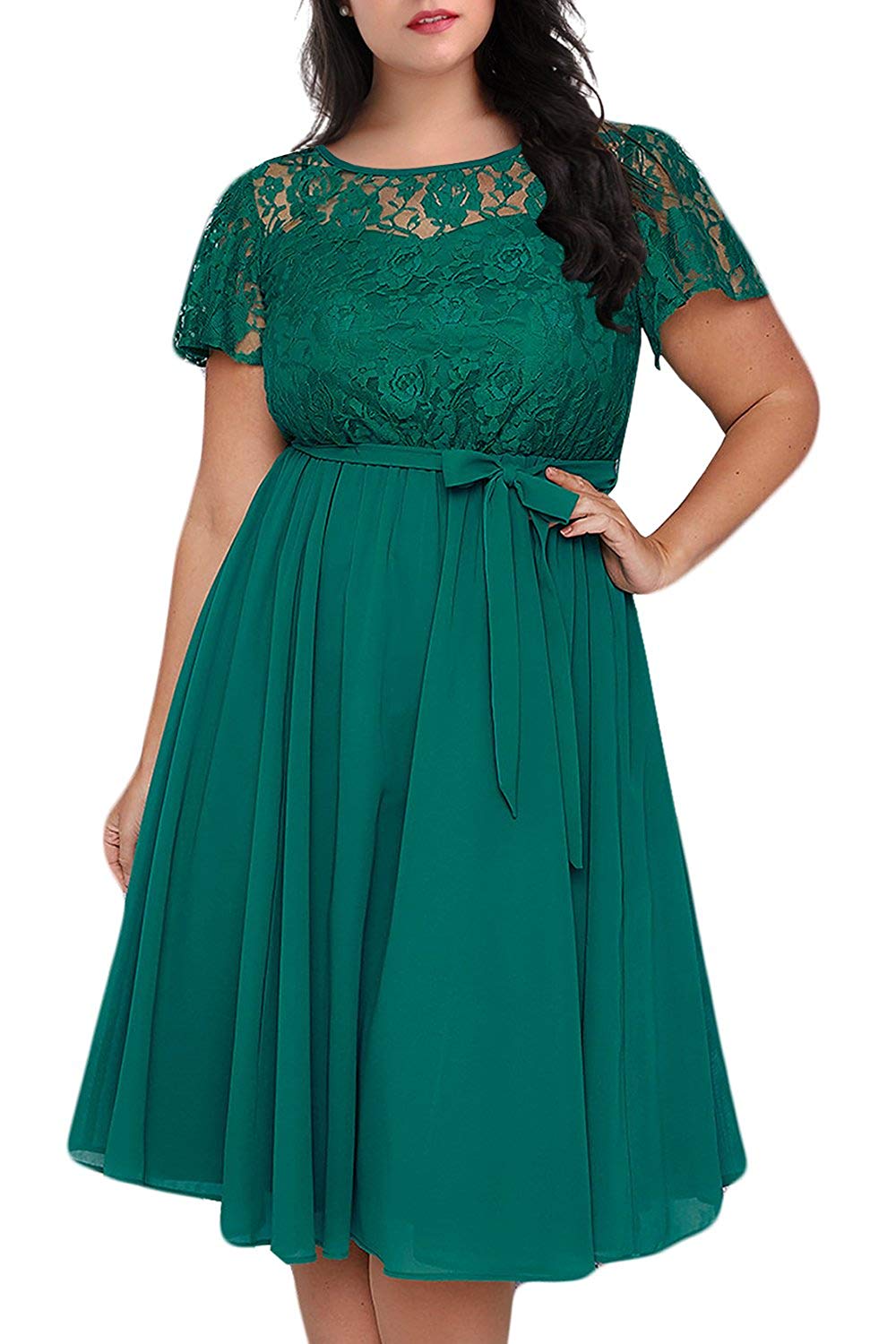 Plus Size Lace and Chiffon Wedding Guest Dresses Angrila Plus Size Lace and Chiffon Wedding Guest Dresses Angrila