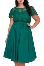 Plus Size Lace and Chiffon Wedding Guest Dresses