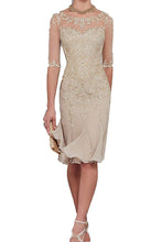 Half Sleeves Chiffon Lace Mother of the Bride Dresses