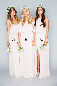 Simple Chiffon Bohemian Bridesmaid Dresses – Angrila