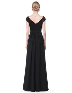 V Neck Chiffon Mother Dress